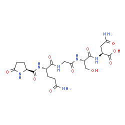 pyroglutamyl-glutaminyl-glycyl-seryl-asparagine structure