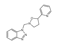 2-(benzotriazol-1-ylmethyl)-5-(2-pyridyl)isoxazolidine Structure