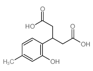 3-(2-hydroxy-4-methyl-phenyl)pentanedioic acid Structure