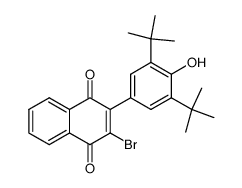 2-Brom-3-(3,5-Di-tert-butyl-4-hydroxyphenyl)-1,4-naphthochinon结构式