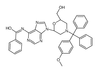(2R-顺式)-N-[9-[6-(羟基甲基)-4-[(4-甲氧基苯基)二苯基甲基]-2-吗啉基]-9H-嘌呤-6-基]苯甲酰胺结构式