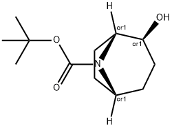 外-8-BOC-2-羟基-8-氮杂双环[3.2.1]辛烷结构式