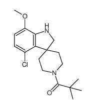 1-(4-chloro-7-methoxyspiro[indoline-3,4'-piperidine]- 1'-yl)-2,2-dimethylpropan-1-one结构式