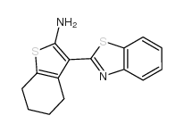 3-苯并噻唑-2-基-4,5,6,7-四氢苯并[b]噻吩-2-胺结构式