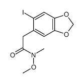 2-(6-iodo-1,3-benzodioxol-5-yl)-N-methoxy-N-methylacetamide Structure