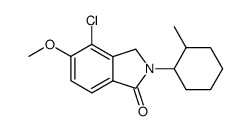 4-Chloro-5-methoxy-2-(2-methyl-cyclohexyl)-2,3-dihydro-isoindol-1-one结构式