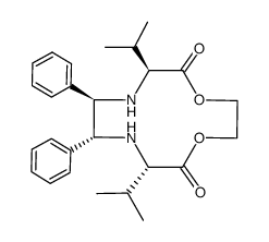 (6S,8R,9R,11S)-6,11-diisopropyl-8,9-diphenyl-1,4-dioxa-7,10-diazacyclododecane-5,12-dione Structure