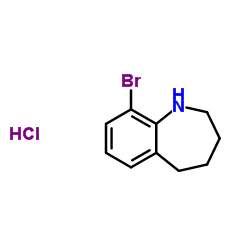 9-溴-2,3,4,5-四氢-1H-苯并[b]氮杂卓盐酸盐结构式