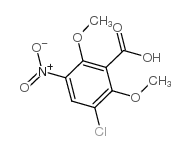 3-氯-2,6-二甲氧基-5-硝基苯甲酸结构式