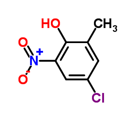 4-氯-2-甲基-6-硝基苯酚结构式