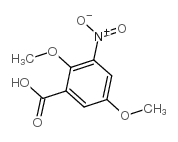 2,5-二甲氧基-3-硝基苯甲酸结构式