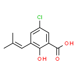 5-CHLORO-2-HYDROXY-3-(2-METHYLPROP-1-EN-1-YL)BENZOIC ACID结构式