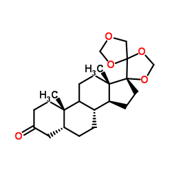 (5β)-17,20:20,21-双[亚甲基双(氧基)]孕烷-3-酮结构式