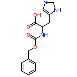 2-(((苄氧基)羰基)氨基)-3-(1H-咪唑-4-基)丙酸结构式