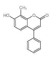 7-羟基-8-甲基-4-苯基-2H-色烯-2-酮结构式