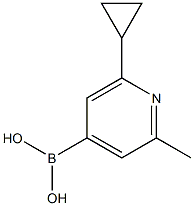 2-Methyl-6-(cyclopropyl)pyridine-4-boronic acid Structure