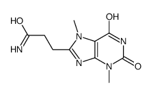 1,2,3,6-Tetrahydro-3,7-dimethyl-2,6-dioxo-7H-purine-8-propionamide结构式