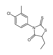 3-(4-chloro-3-methylphenyl)-5-ethyl-2-sulfanylidene-1,3-thiazolidin-4-one Structure