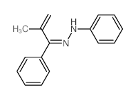 2-Propen-1-one,2-methyl-1-phenyl-, 2-phenylhydrazone structure
