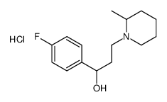 1-(4-fluorophenyl)-3-(2-methylpiperidin-1-yl)propan-1-ol,hydrochloride Structure