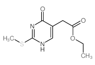 5-Pyrimidineaceticacid, 3,4-dihydro-2-(methylthio)-4-oxo-, ethyl ester Structure