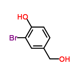 2-溴-4-羟甲基苯酚结构式