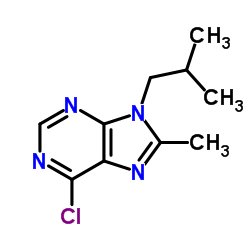 6-Chloro-9-isobutyl-8-methyl-9H-purine Structure