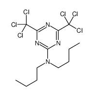N,N-dibutyl-4,6-bis(trichloromethyl)-1,3,5-triazin-2-amine Structure
