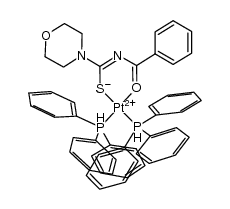 [Pt(O(CH2)4NCSNCOC6H5)(PPh3)2](1+) Structure