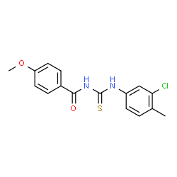 N-{[(3-chloro-4-methylphenyl)amino]carbonothioyl}-4-methoxybenzamide结构式