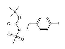 N-(t-butoxycarbonyl)-N-(2-(4-iodophenyl)ethyl)-N-(methylsulfonyl)amine结构式
