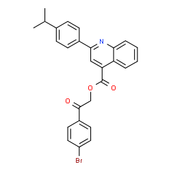 2-(4-bromophenyl)-2-oxoethyl 2-[4-(propan-2-yl)phenyl]quinoline-4-carboxylate Structure