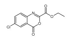ethyl 6-chloro-4-oxo-4H-benzo[d][1,3]oxazine-2-carboxylate结构式