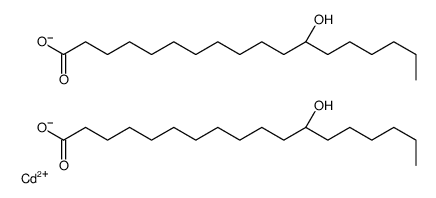 cadmium(2+) (R)-12-hydroxyoctadecanoate Structure