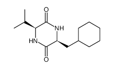 (3S,6S)-3-isopropyl-6-(cyclohexylmethyl)piperazine-2,5-dione Structure