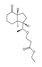 ethyl 3-((S)-1-((1S,3aR,7aR)-7a-methyl-4-oxooctahydro-1H-inden-1-yl)ethoxy)propanoate结构式