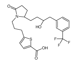 5-[3-[(2S)-2-[(3R)-3-hydroxy-4-[3-(trifluoromethyl)phenyl]butyl]-5-oxopyrrolidin-1-yl]propyl]thiophene-2-carboxylic acid结构式