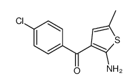 2-氨基-3-氯苯甲酰基-5-甲基噻吩结构式