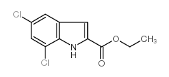 5,7-二氯-1H-吲哚-2-甲酸乙酯结构式