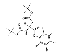 N-tert-Butyloxycarbonyl-β-O-tert-butyl-L-aspartic acid pentafluorophenyl ester Structure