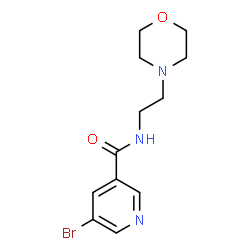 5-bromo-N-(2-morpholinoethyl)nicotinamide Structure