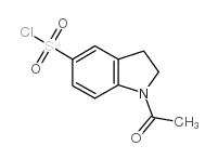 1-乙酰基-5-吲哚啉磺酰氯结构式