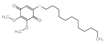 2,5-Cyclohexadiene-1,4-dione, 5- (dodecylthio)-2,3-dimethoxy- Structure