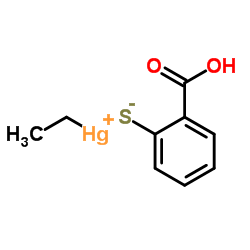 Ethylmercury(1+) 2-carboxybenzenethiolate结构式