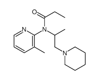 N-(3-methylpyridin-2-yl)-N-(1-piperidin-1-ylpropan-2-yl)propanamide结构式