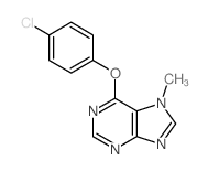6-(4-chlorophenoxy)-7-methyl-purine结构式