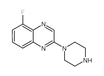 5-氟-2-哌嗪-1-基-喹噁啉结构式