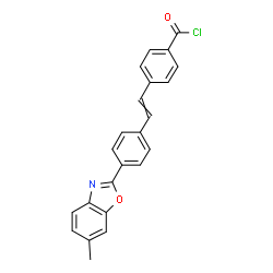 Benzoyl chloride, 4-[2-[4-6-methyl-2-benzoxazoyl)phenyl]ethenyl]-结构式