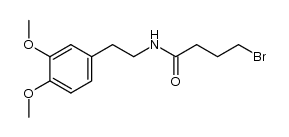4-bromo-butyric acid-(3,4-dimethoxy-phenethylamide)结构式