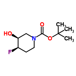 顺式-4-氨基-3-氟哌啶-1-羧酸叔丁酯结构式